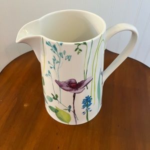 Portmeirion Water Garden Jug Pitcher 1.7 L‎ Porcelain Dishwasher Safe 3 Pint